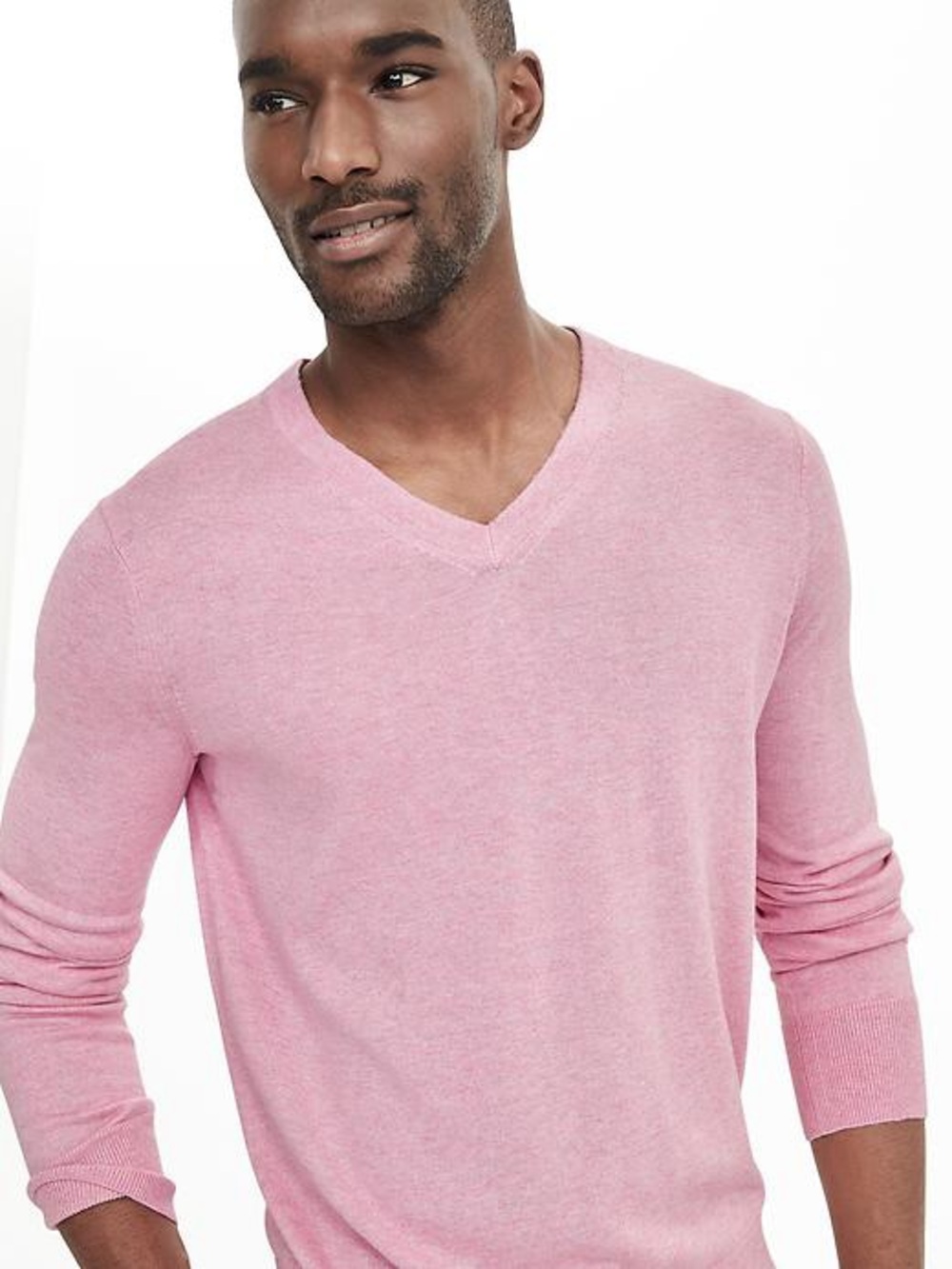 Banana Republic Pink V-Neck Sweater